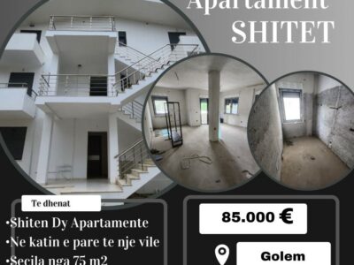Vendesi primo piano di una villa a Golem Durres composto da 2 appartamenti indipedenti