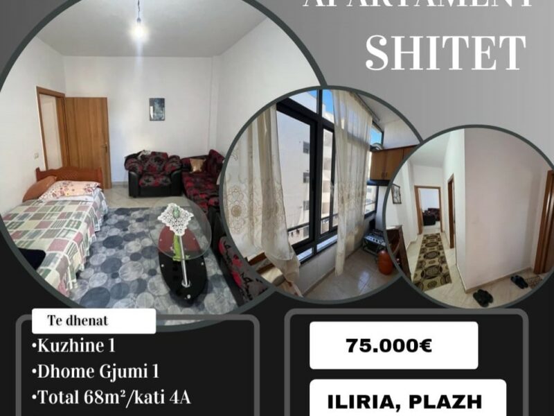 Vendesi Appartamento zona Plazh Iliria a Durazzo 75000€